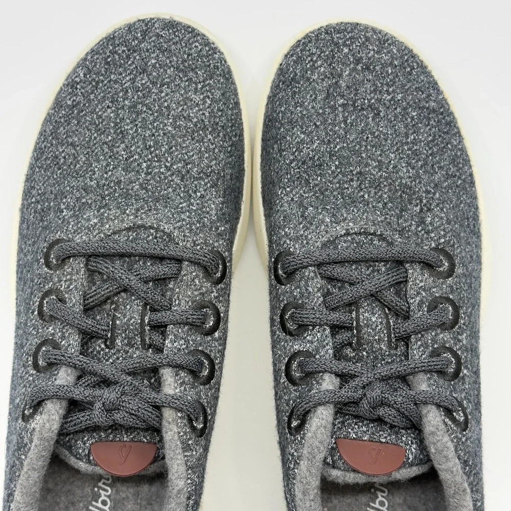 Allbirds Wool Runner Mizzles Womens 8 Gray Grey Off White‎ Running Shoes Lace Up